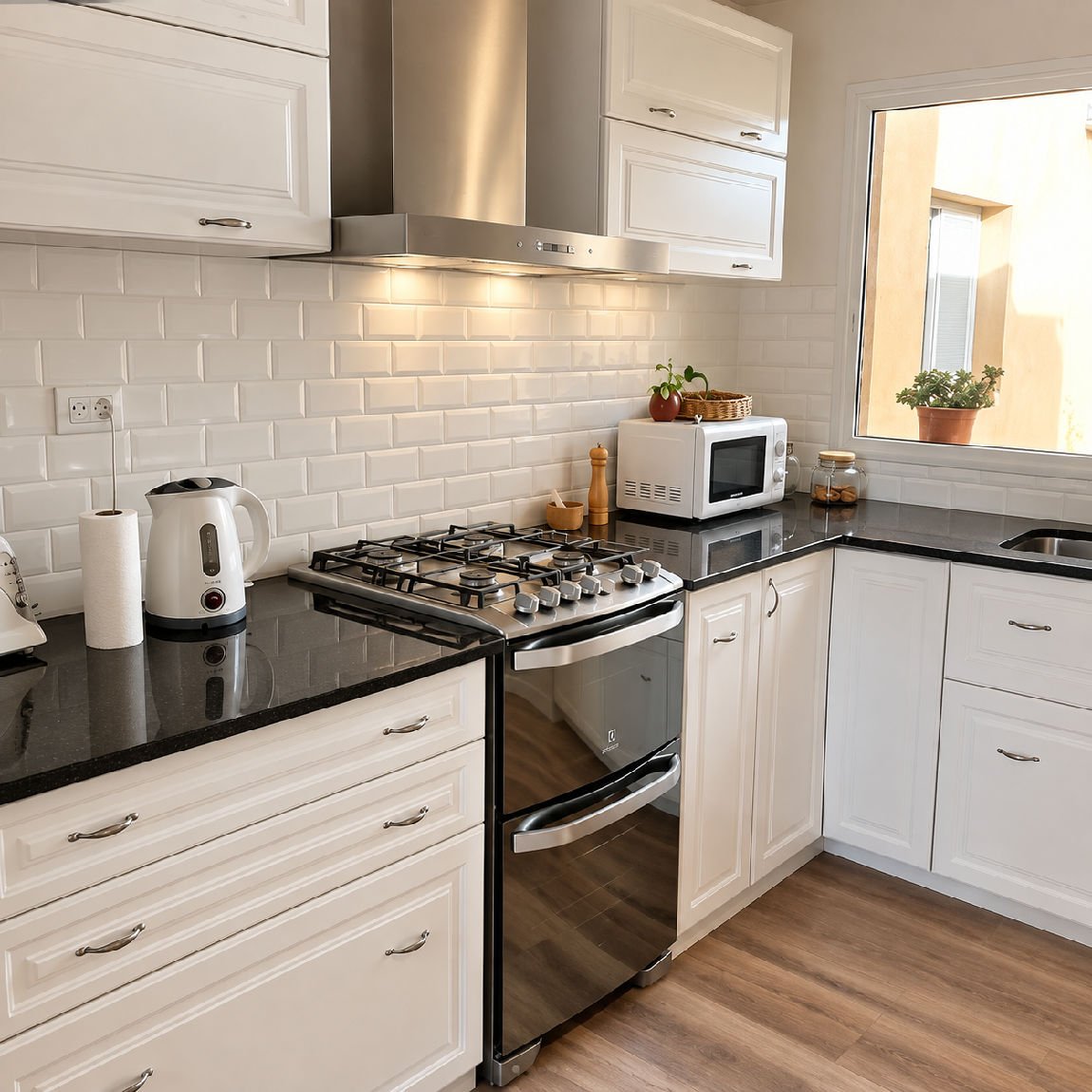 Modelo Roma: cocina en L de estilo clásico
